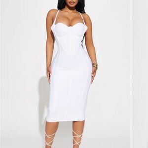 Elegant White Midi Dress